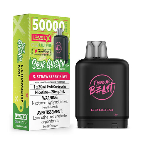 Level X G2 Ultra 20mL Pods - Sour Gushin S. Strawberry Kiwi