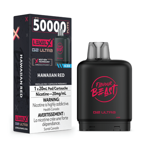 Level X G2 Ultra 20mL Pods - Hawaiian Red Iced