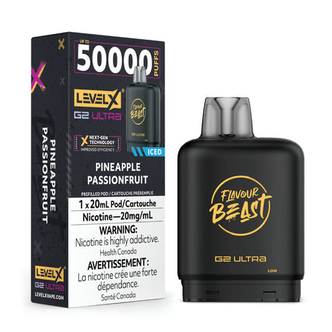 Level X G2 Ultra - Flavour Beast | Vape Cloud Canada Pacific Smoke 20mg ON Tax / Pineapple Passionfruit Iced 34.99  Vape Cloud