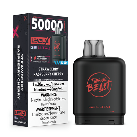Level X G2 Ultra 20mL Pods - Strawberry Raspberry Cherry Iced