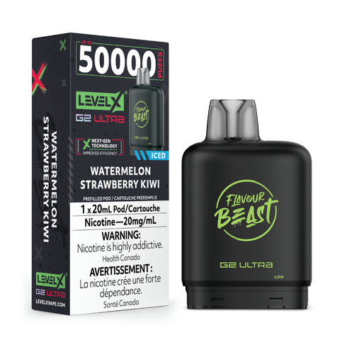Level X G2 Ultra 20mL Pods - Watermelon Strawberry Kiwi Iced