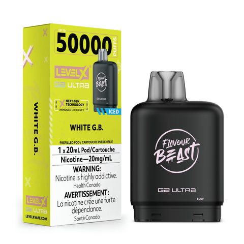 Level X G2 Ultra 20mL Pods - White G.B. Iced
