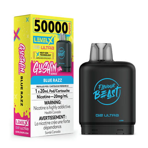 Level X G2 Ultra 20mL Pods - Gushin Blue Razz