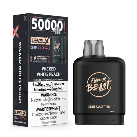 Level X G2 Ultra 20mL Pods - Wicked White Peach