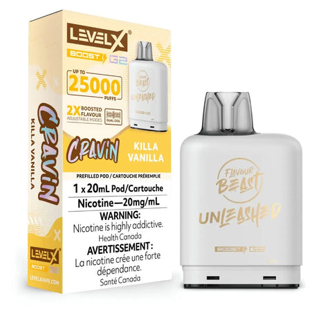 Level X Boost - Flavour Beast Unleashed - Killa Vanilla | Vape Cloud Canada Pacific Smoke    Vape Cloud