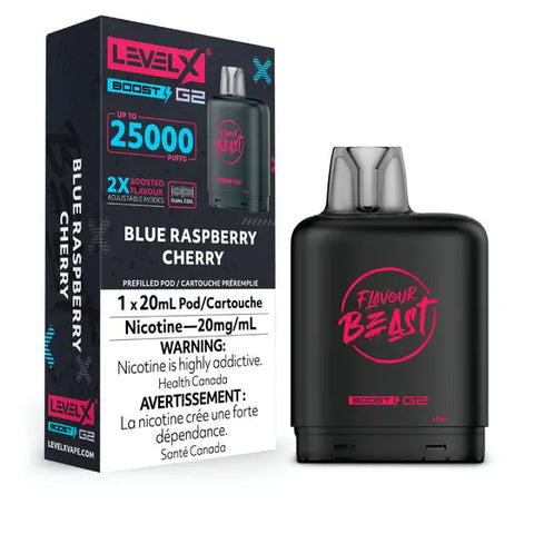 Level X Flavour Beast Boost G2 Pod - Blue Raspberry Cherry | Vape Cloud Canada Pacific Smoke    Vape Cloud
