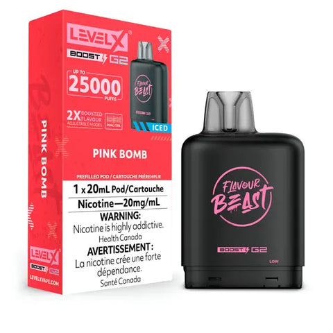 Level X Flavour Beast Boost G2 Pod - Pink Bomb (Ice) | Vape Cloud Canada Pacific Smoke    Vape Cloud