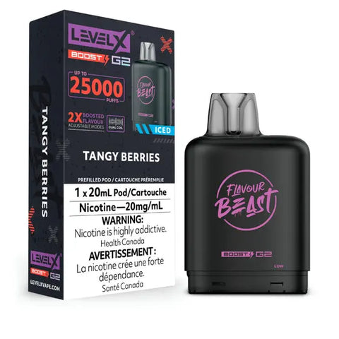 Level X Flavour Beast Boost G2 Pod - Strawberry Cherry Watermelon| Vape Cloud Canada Pacific Smoke    Vape Cloud