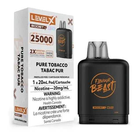 Level X Flavour Beast Boost G2 Pod - Pure Tobacco | Vape Cloud Canada Pacific Smoke    Vape Cloud