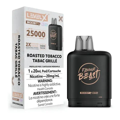 Level X Flavour Beast Boost G2 Pod - Roasted Tobacco | Vape Cloud Canada Pacific Smoke    Vape Cloud