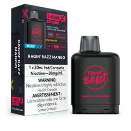 Level X Boost - Flavour Beast - Ragin' Razz Mango Iced | Vape Cloud Canada