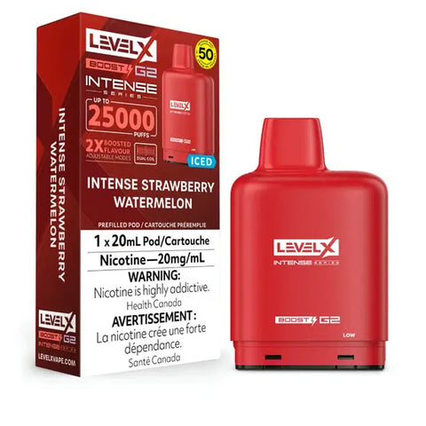 Level X Intense Boost Pod 20mL - Intense Strawberry Watermelon | Vape Cloud Canada Pacific Smoke    Vape Cloud