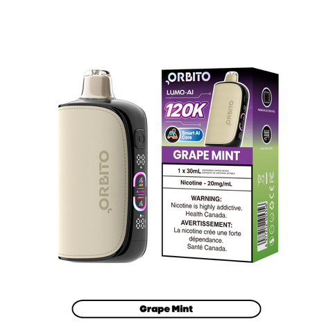 Orbito Lumo AI 120K Grape Mint 20mg device