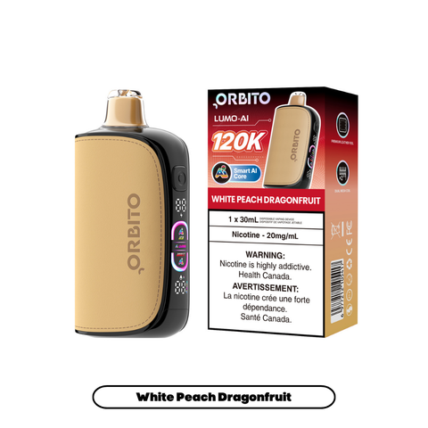 Orbito Lumo AI 120K White Peach Dragonfruit 20mg device