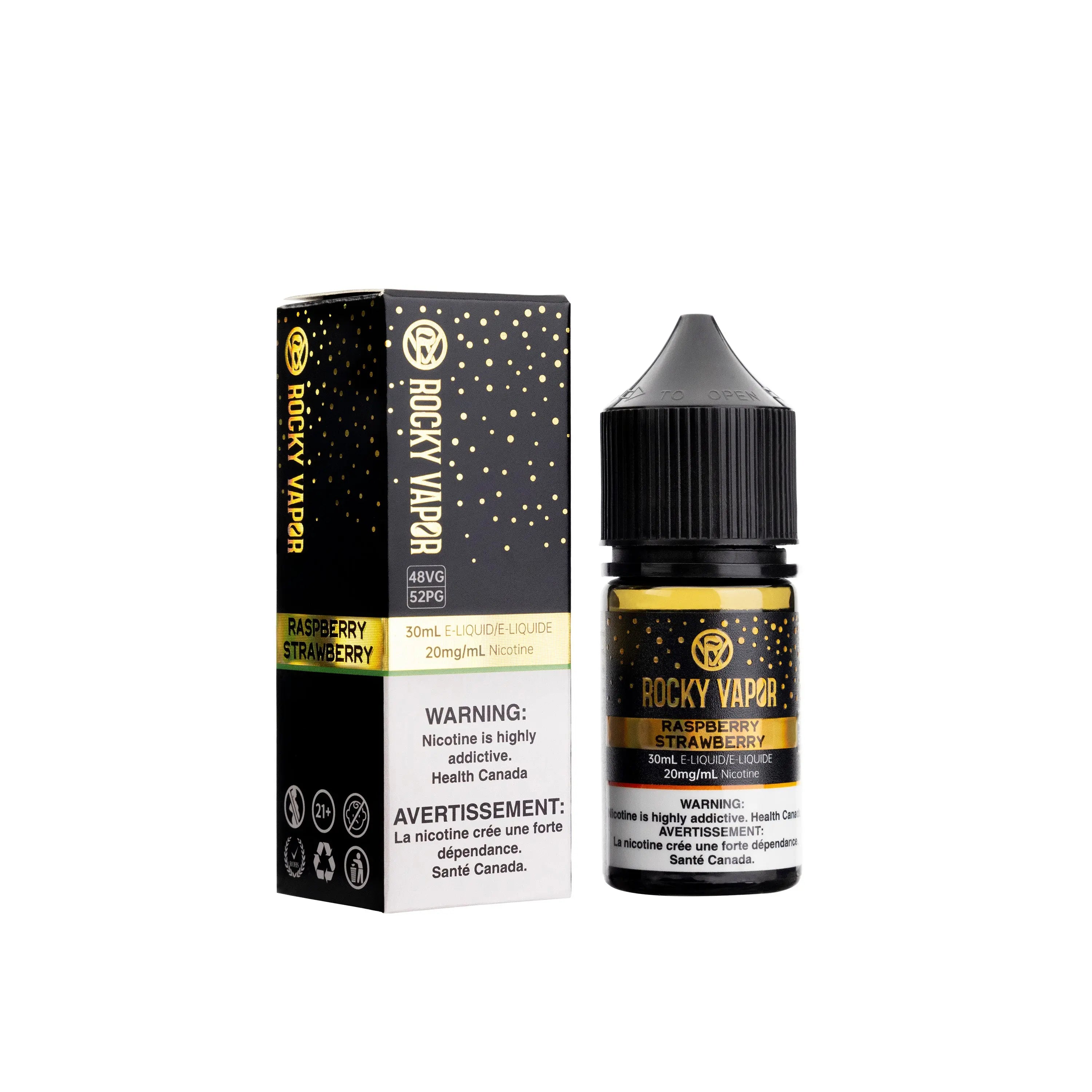 Rocky Vapor 2.0 Nic Salt - Raspberry Strawberry (30mL) | Vape Cloud
