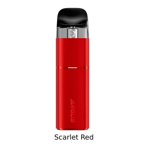 Voopoo Argus G3 MINI Open Pod Kit in scarlet red, showcasing sleek design and 2mL capacity for vaping enthusiasts.