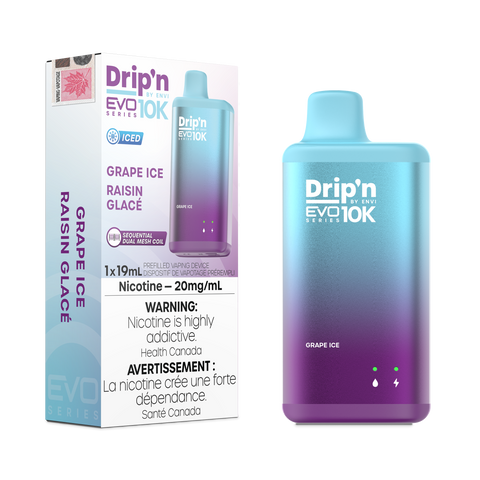 Drip'n EVO 10K - Grape Ice | Vape Cloud Canada