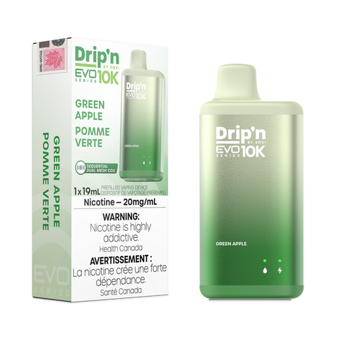 Drip'n EVO 10K - Green Apple | Vape Cloud Canada