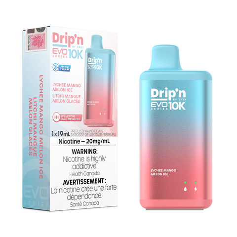 Drip'n EVO 10K - Lychee Mango Melon Ice | Vape Cloud Canada