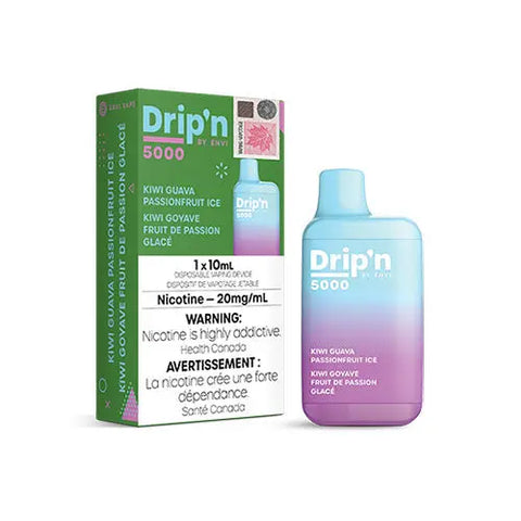 Drip'n 5000 - Kiwi, goyave et fruit de la passion glac | Vape Canada - Vape Vape Cloud Drip'n 5000 - Kiwi, goyave et fruit de la passion glac | Vape Canada - Vape Vape Cloud