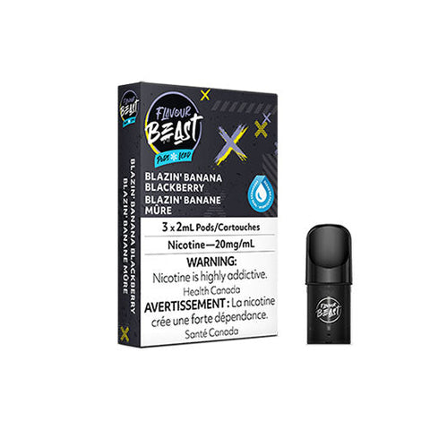 Flavour Beast S Pods - Blazin' Banana Blackberry Iced | Vape Cloud Canada