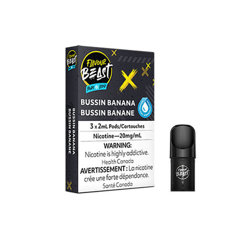 Flavour Beast S Pods - Bussin' Banana Iced | Vape Cloud Canada