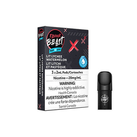 Flavour Beast S Pods - Lit Lychee Watermelon Iced | Vape Cloud Canada