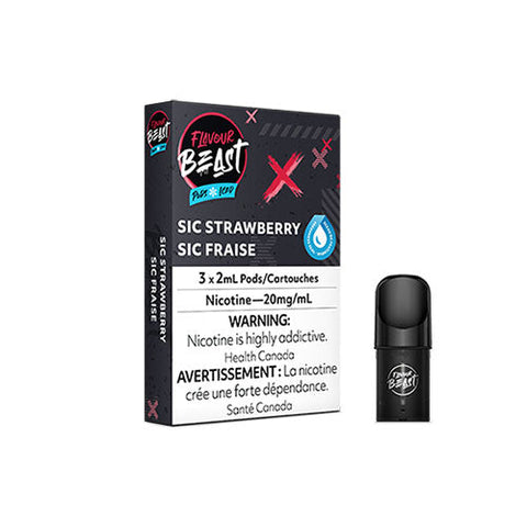 Flavour Beast S Pods - Sic Strawberry Iced | Vape Cloud Canada