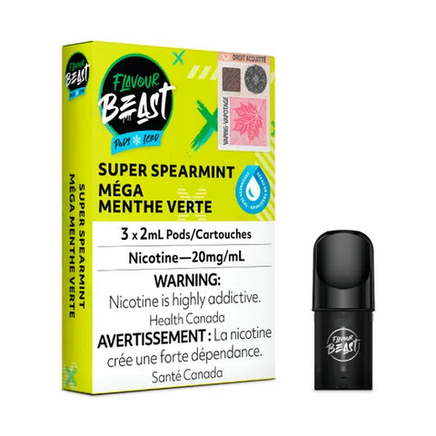 Flavour Beast S Pods - Super Spearmint Iced | Vape Cloud Canada