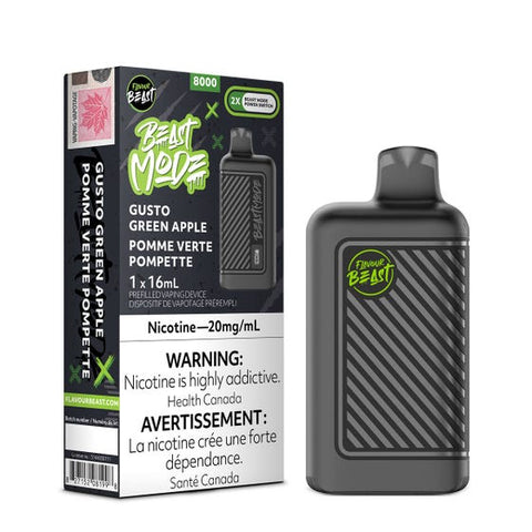 Flavour Beast - Beast Mode 8k - Gusto Green Apple | Vape Cloud Canada