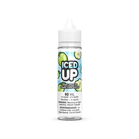 Iced Up Freebase - Green Apple Ice (60mL) | Vape Cloud Canada