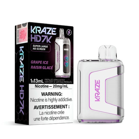 Kraze HD 7k - Grape Ice | Vape Cloud Canada