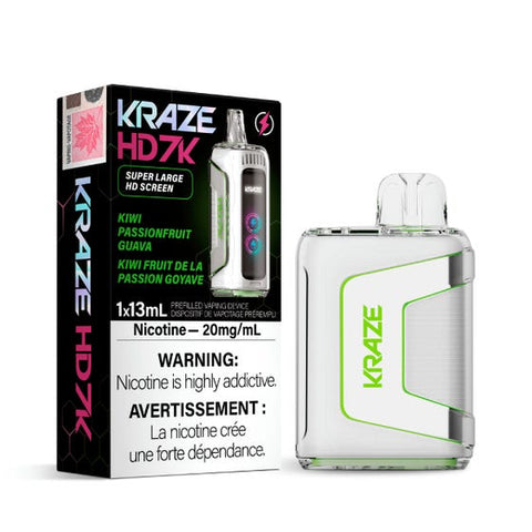 Kraze HD 7k - Kiwi Passionfruit Guava | Vape Cloud Canada