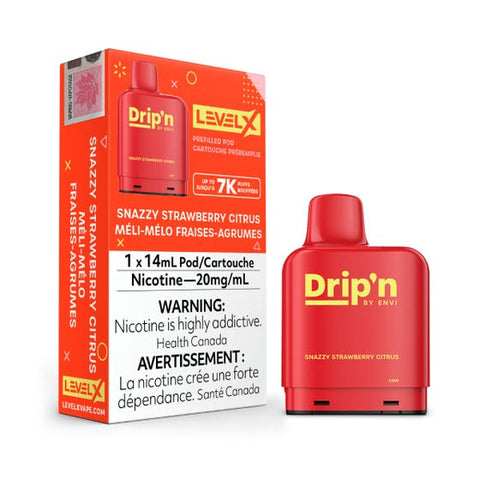 Level X 7k - Drip'n - Snazzy Strawberry Citrus | Vape Cloud Canada