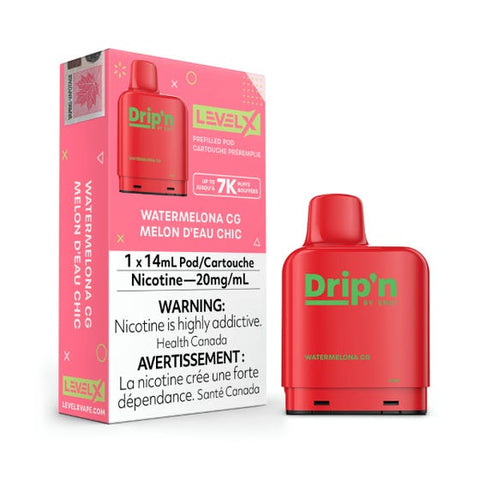 Level X 7k - Drip'n - Watermelona CG | Vape Cloud Canada