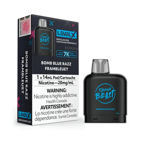 Level X 7k - Flavour Beast - Bomb Blue Razz | Vape Cloud Canada