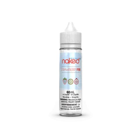 Naked 100 Freebase - Strawberry Pom (Brain Freeze) (60mL) | Vape Cloud Canada